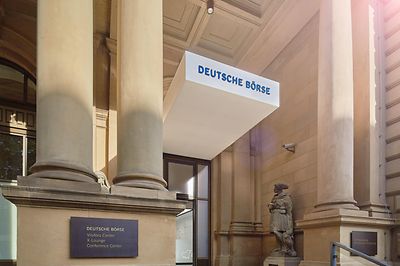 Stock exchange building entrance