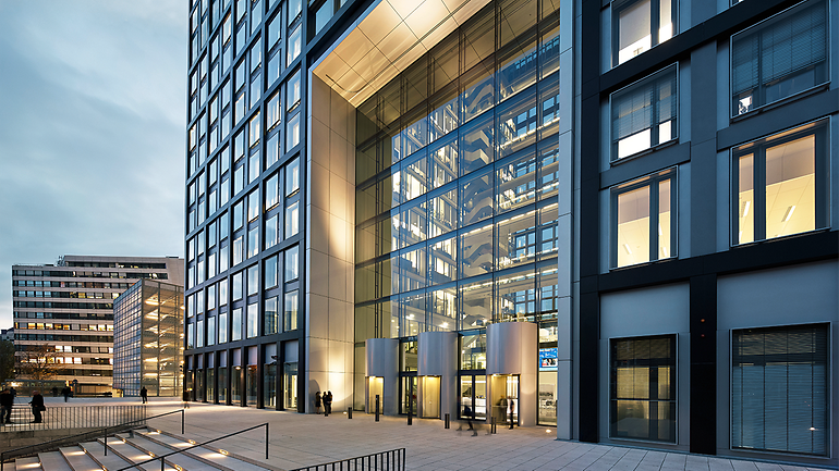 The Cube foyer exterior view